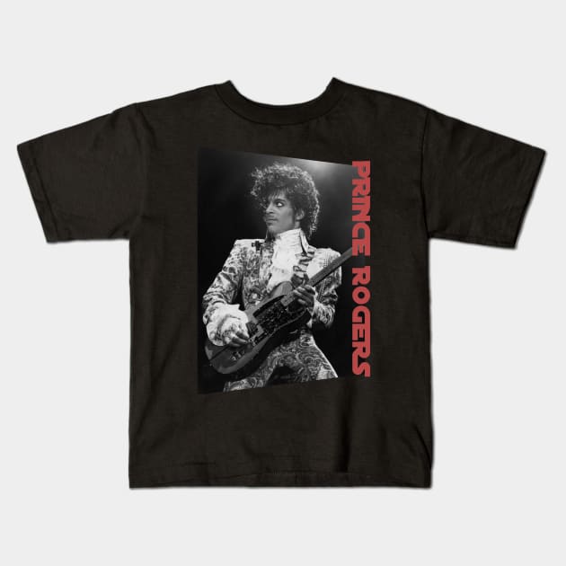 prince guitar Kids T-Shirt by BUBBLEMOON